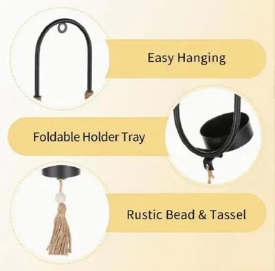 Oval Wall SconceCandle Holder - 2 Pcs