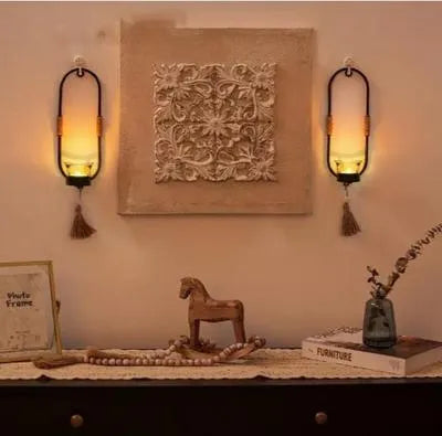 Oval Wall SconceCandle Holder - 2 Pcs