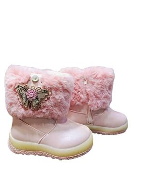 Stylish Girl's Pink Rubber Boots - 1 Pair